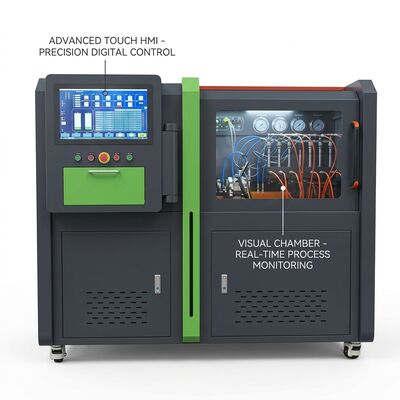 CRB-D1500 Common Rail Pump Test Bench met ventilatorkoeling voor zware functies 50.000+ werkuren en vereenvoudigde PLC-besturing