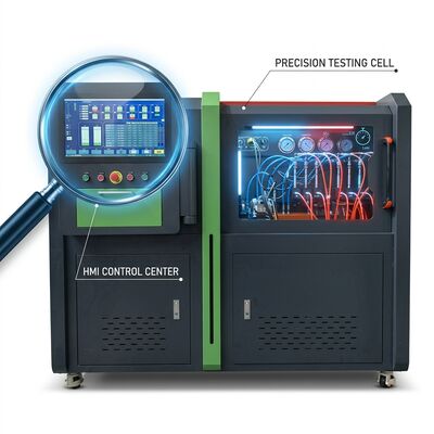 CRP-compact draagbare Common Rail Pump Test Bench met 1800 bar druk, 3 kW single phase 220 V motor en 85 kg mobiel ontwerp